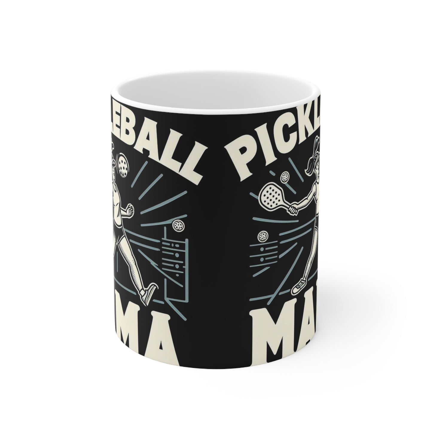 Pickleball Mama - Mamás, gráfico deportivo, diseño entusiasta de Pickleball - Taza de cerámica de 11 oz