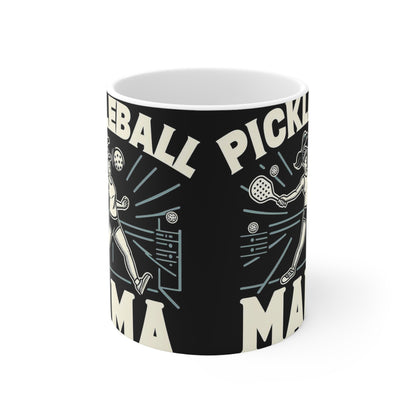 Pickleball Mama - Moms, Sporty Graphic, Pickleball Enthusiast Design - Ceramic Mug 11oz