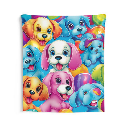 Happy Puppy & Dog Design - Vivid and Eye-Catching - Indoor Wall Tapestries