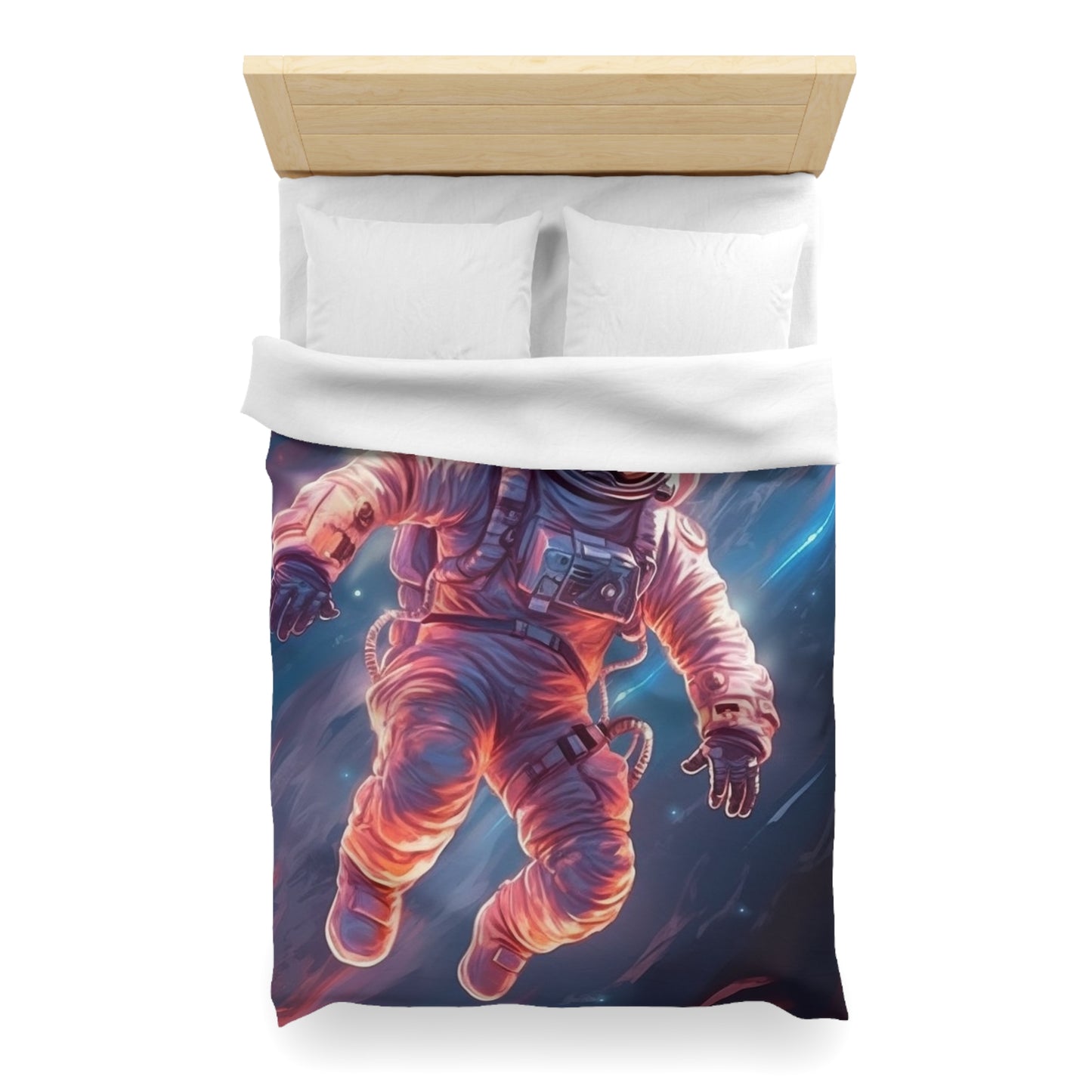 Astronauta en el espacio exterior - Galaxy Starfield Art - Funda nórdica de microfibra 