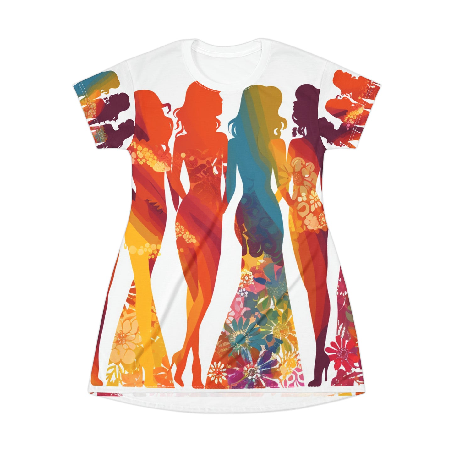 Bride Tribe Bachelorette Bash - Bold & Bright Design - T-Shirt Dress (AOP)