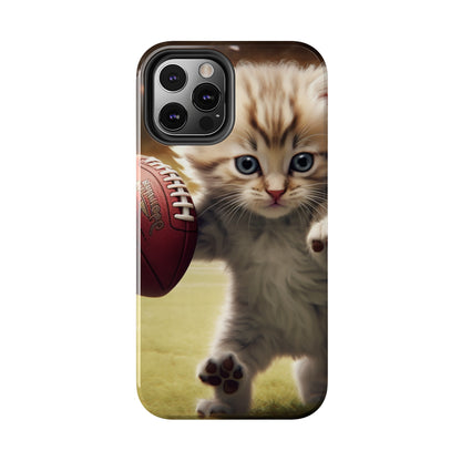 Football Kitty Fantasy: Feline Cat American Sport Quarterback - Tough Phone Cases