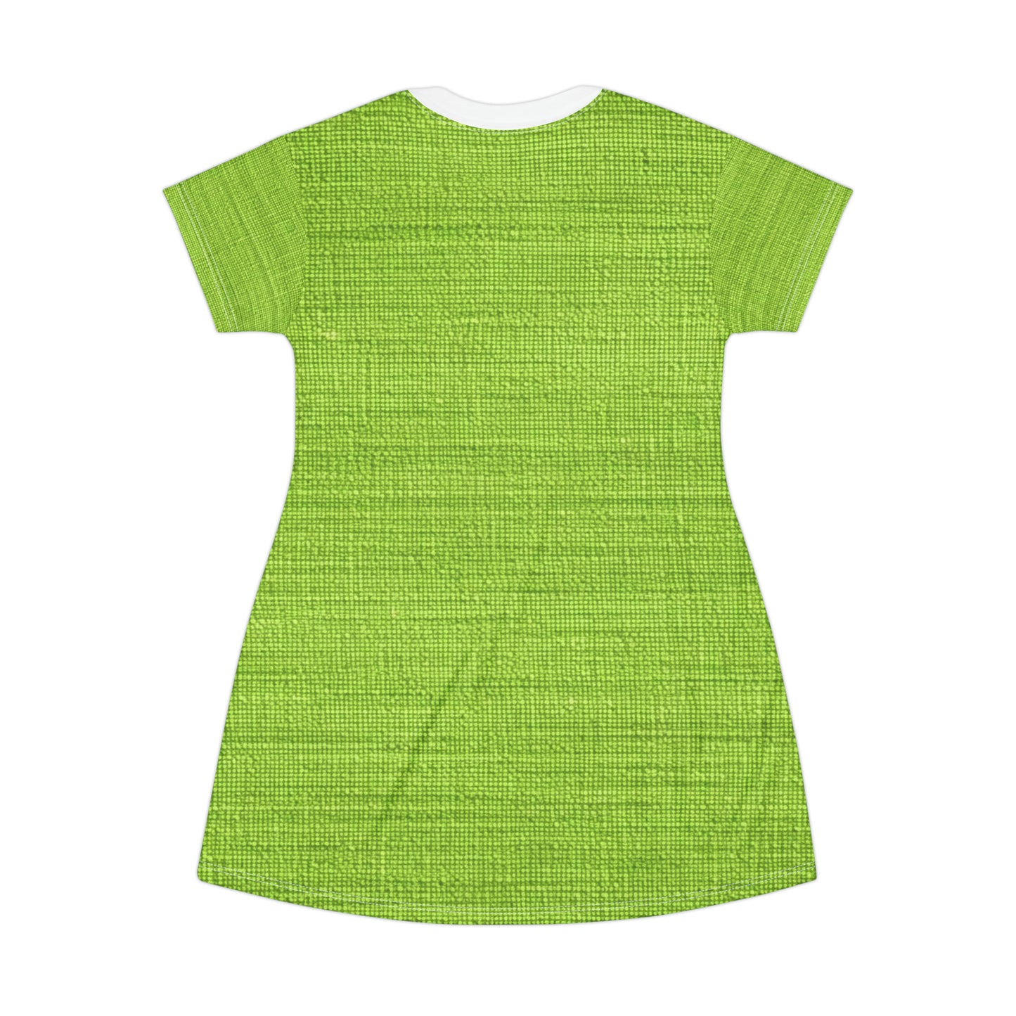 Lush Grass Neon Green: Denim-Inspired, Springtime Fabric Style - T-Shirt Dress (AOP)