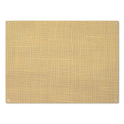 Radiant Sunny Yellow: Denim-Inspired Summer Fabric - Cutting Board