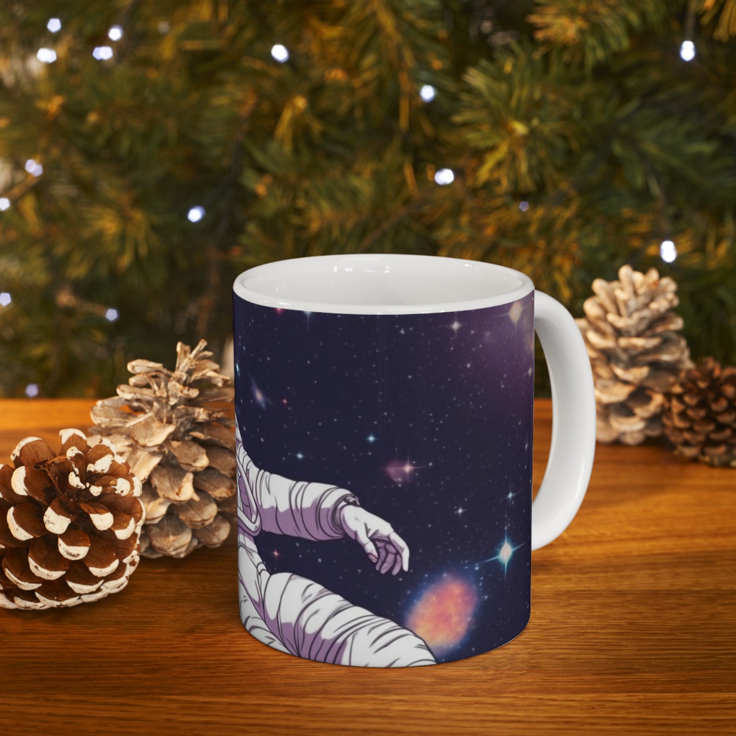 Astro Pioneer - Star-filled Galaxy Illustration - Ceramic Mug 11oz