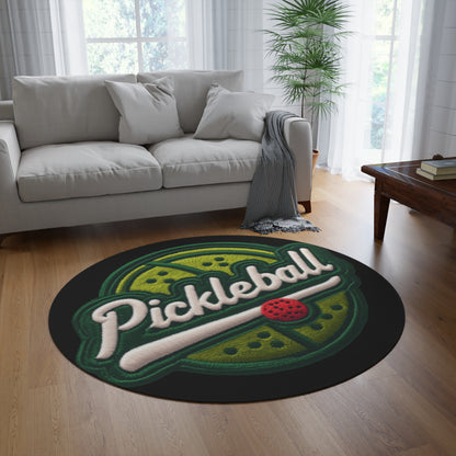 Pickleball Sport Embroider - Chenille Patch Badge - Round Rug