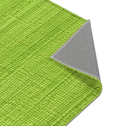 Lush Grass Neon Green: Denim-Inspired, Springtime Fabric Style - Area Rugs