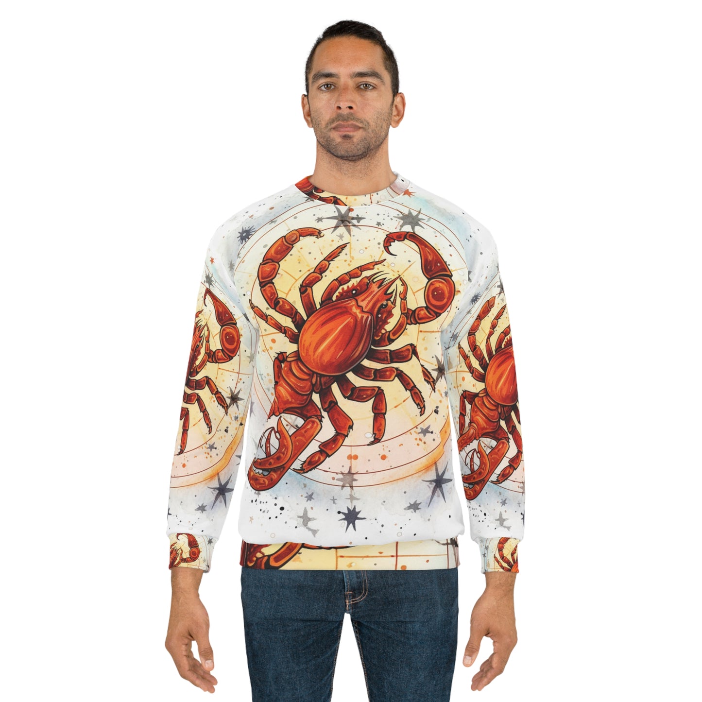 Prickly Scorpio Astrology - Sharp Zodiac Scorpion Celestial Horoscope - Unisex Sweatshirt (AOP)