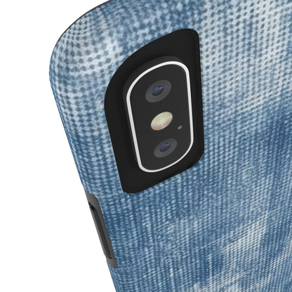 Faded Blue Washed-Out: Denim-Inspired, Style Fabric - Tough Phone Cases