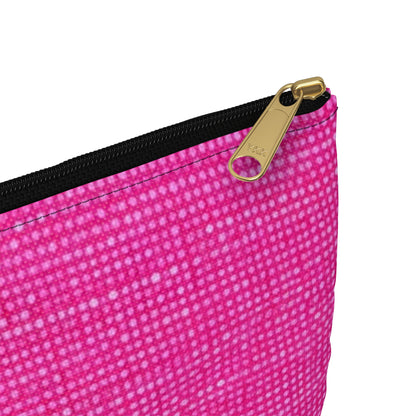 Hot Neon Pink Doll Like: Denim-Inspired, Bold & Bright Fabric - Accessory Pouch