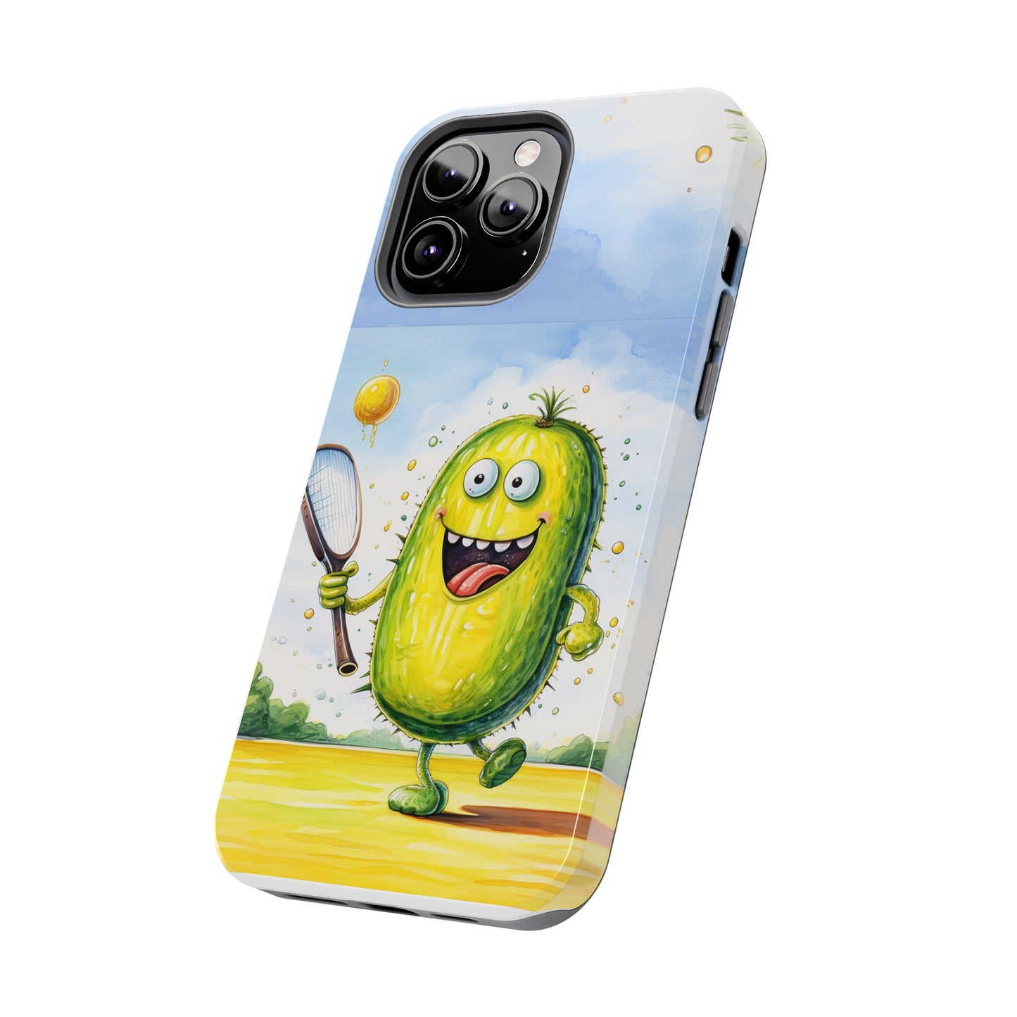 Pickleball Sport: Athletic Pickle Playing Game with Net and Paddle - Tough Phone Cases