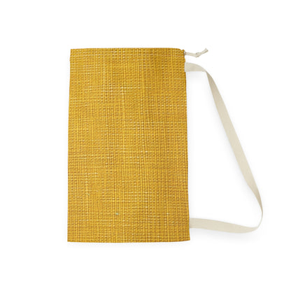 Radiant Sunny Yellow: Denim-Inspired Summer Fabric - Laundry Bag