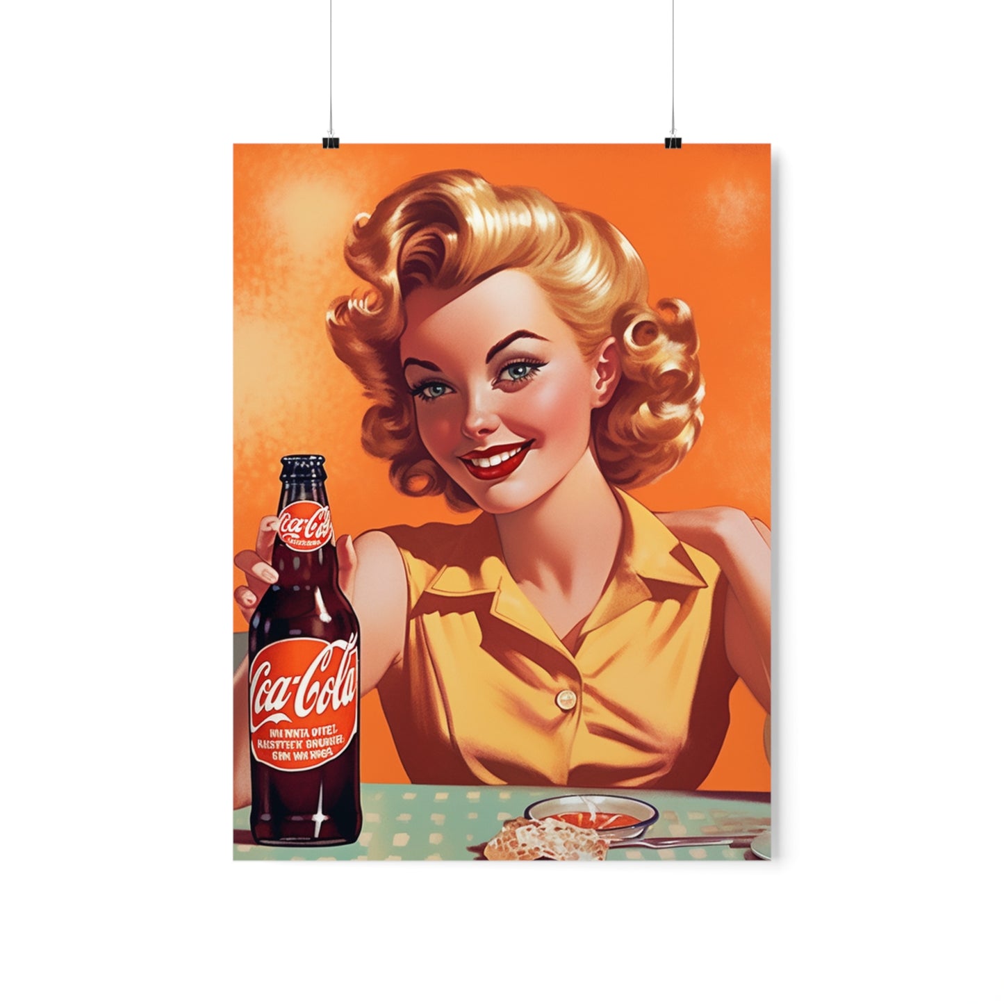 Retro Pop Art Cola Drink Style Vintage Soda Advertisement - Premium Matte Vertical Posters