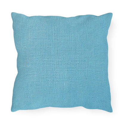 Bright Aqua Teal: Denim-Inspired Refreshing Blue Summer Fabric - Outdoor Pillows