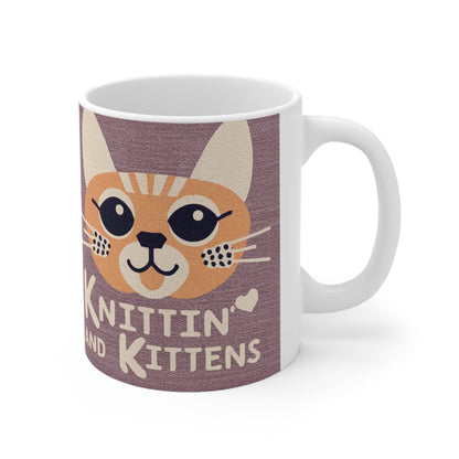 Crafty Cat Lovers: Unique Knittin with Kittens - Ceramic Mug 11oz