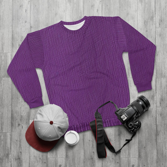 Violet/Plum/Purple: Denim-Inspired Luxurious Fabric - Unisex Sweatshirt (AOP)