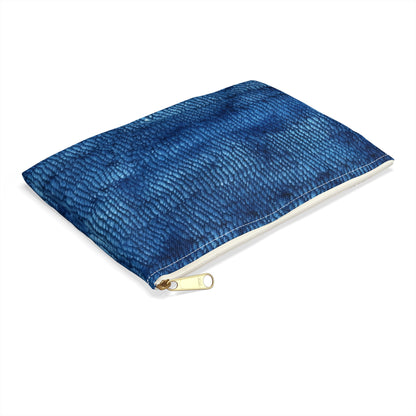 Blue Spectrum: Denim-Inspired Fabric Light to Dark - Accessory Pouch