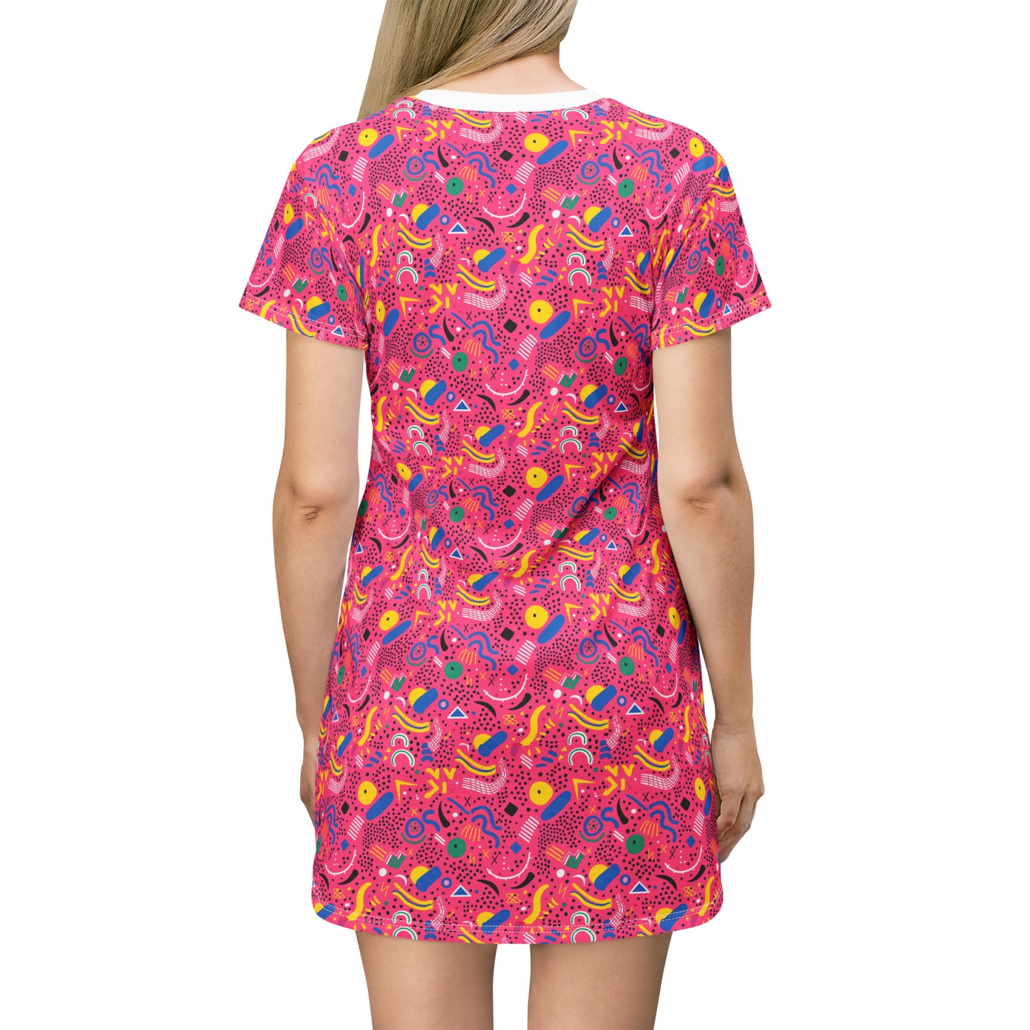 Womens Printed Shirtdress - T-Shirt Dress (AOP)