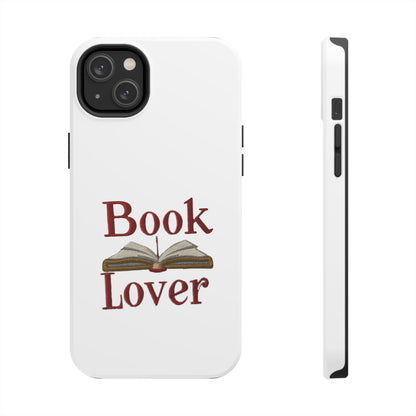 Open Book Embroidery Art: Book Lover Text for Avid Readers - Tough Phone Cases