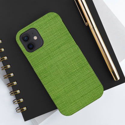 Olive Green Denim-Style: Seamless, Textured Fabric - Tough Phone Cases