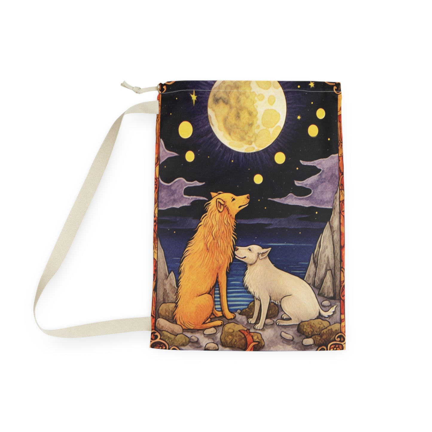 Moon Tarot Card Art - Embrace Your Intuition and Dreams - Laundry Bag