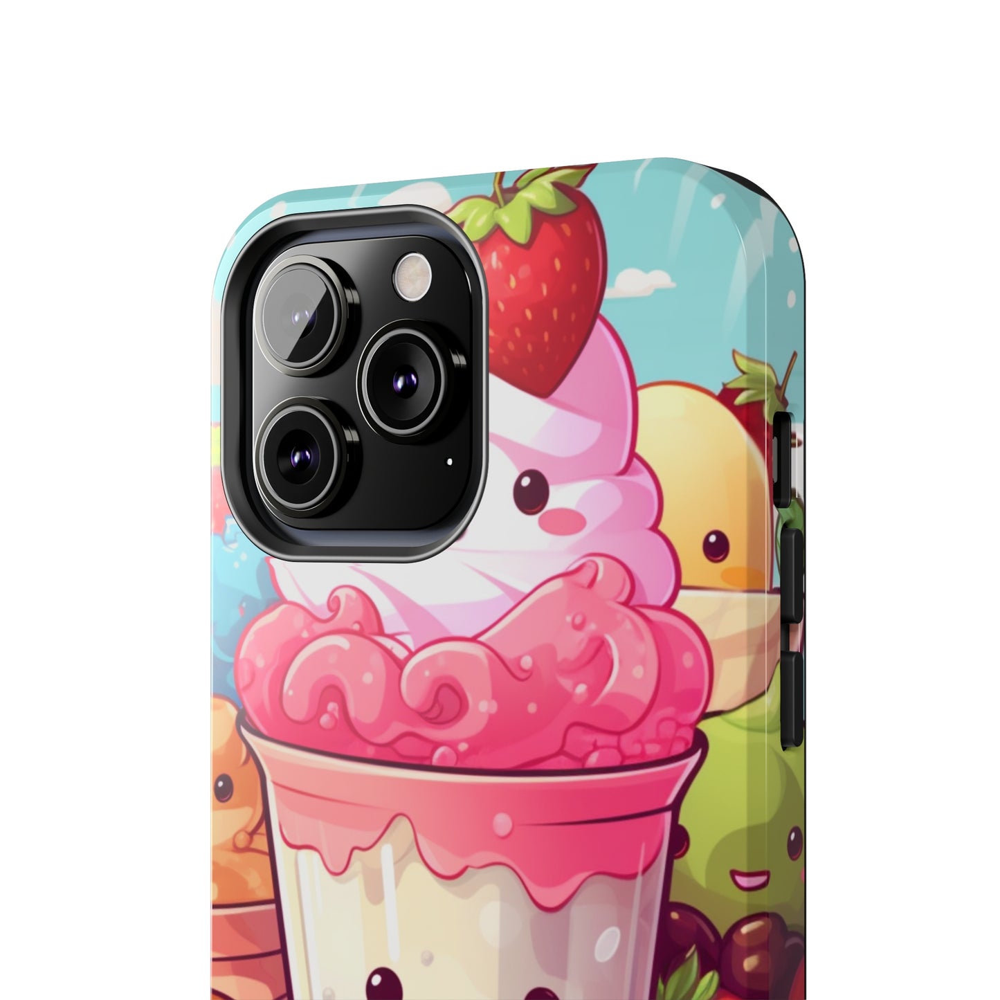 Strawberry Japan Milkshake - Kawaii Dessert Delight - Sweet Berry Anime Character - Tough Phone Cases