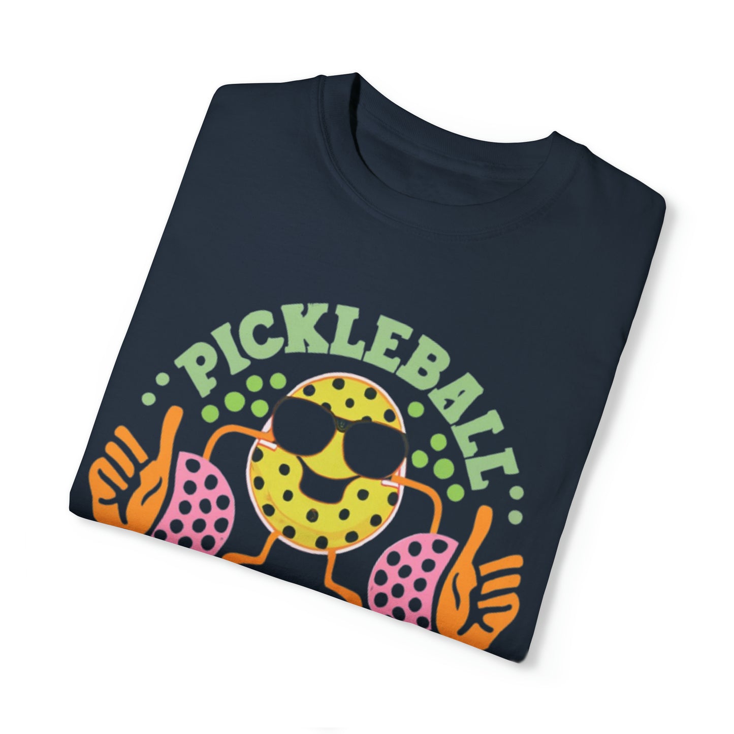 Retro Game Day Pickleball Groovy Anime - Unisex Garment-Dyed T-shirt