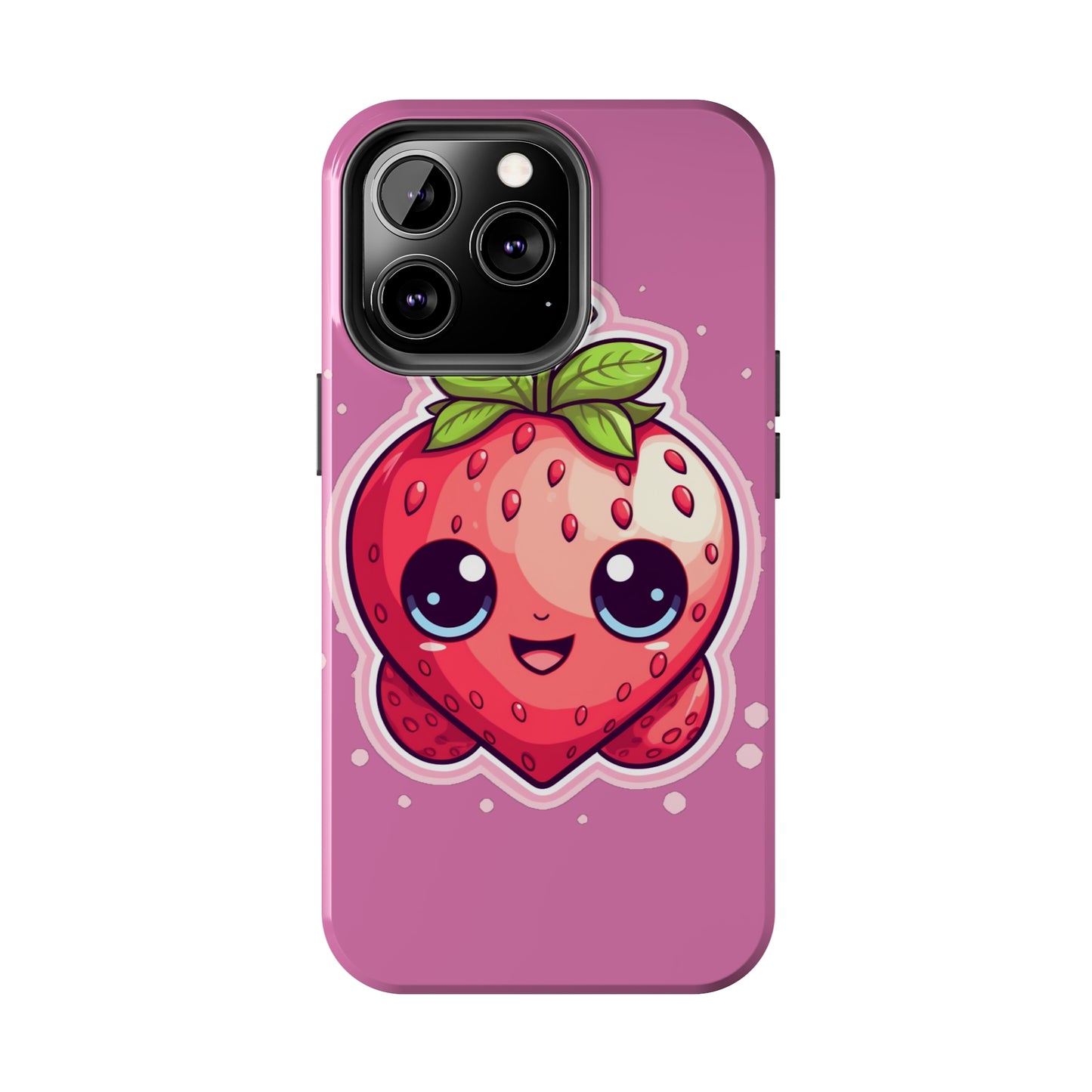 Kawaii Strawberry Adventure - Anime Classic Traditional Japanese Fruit - Otaku Artwork - Tough Phone Cases