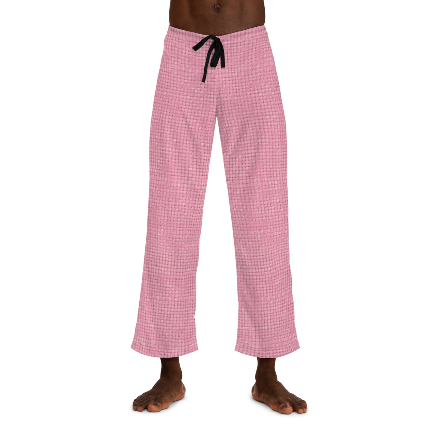 Pastel Rose Pink: Denim-Inspired, Refreshing Fabric Design - Men's Pajama Pants (AOP)