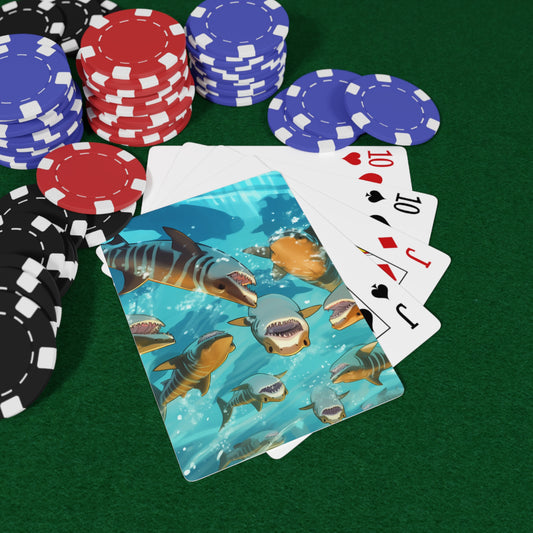 Tiger Shark: Ocean Marine Wildlife - Underwater - Poker Cards