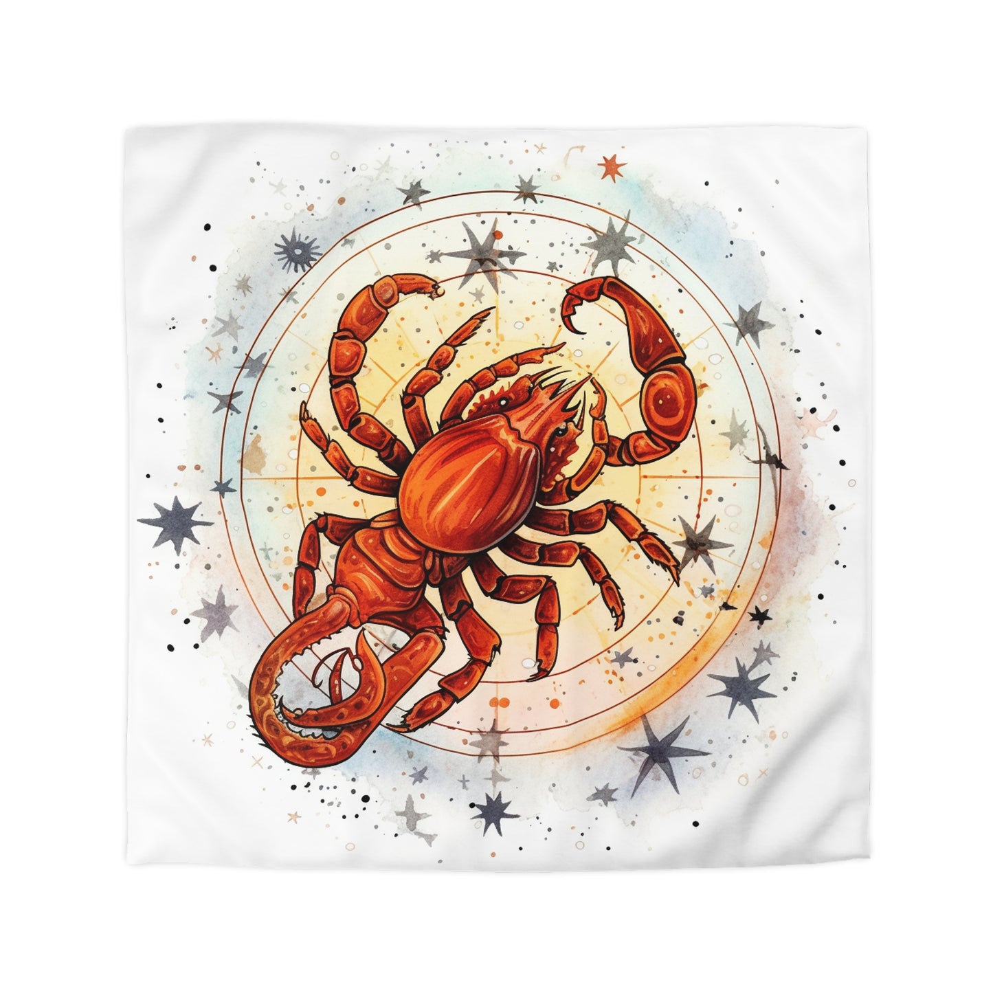 Prickly Scorpio Astrology - Sharp Zodiac Scorpion Celestial Horoscope - Microfiber Duvet Cover