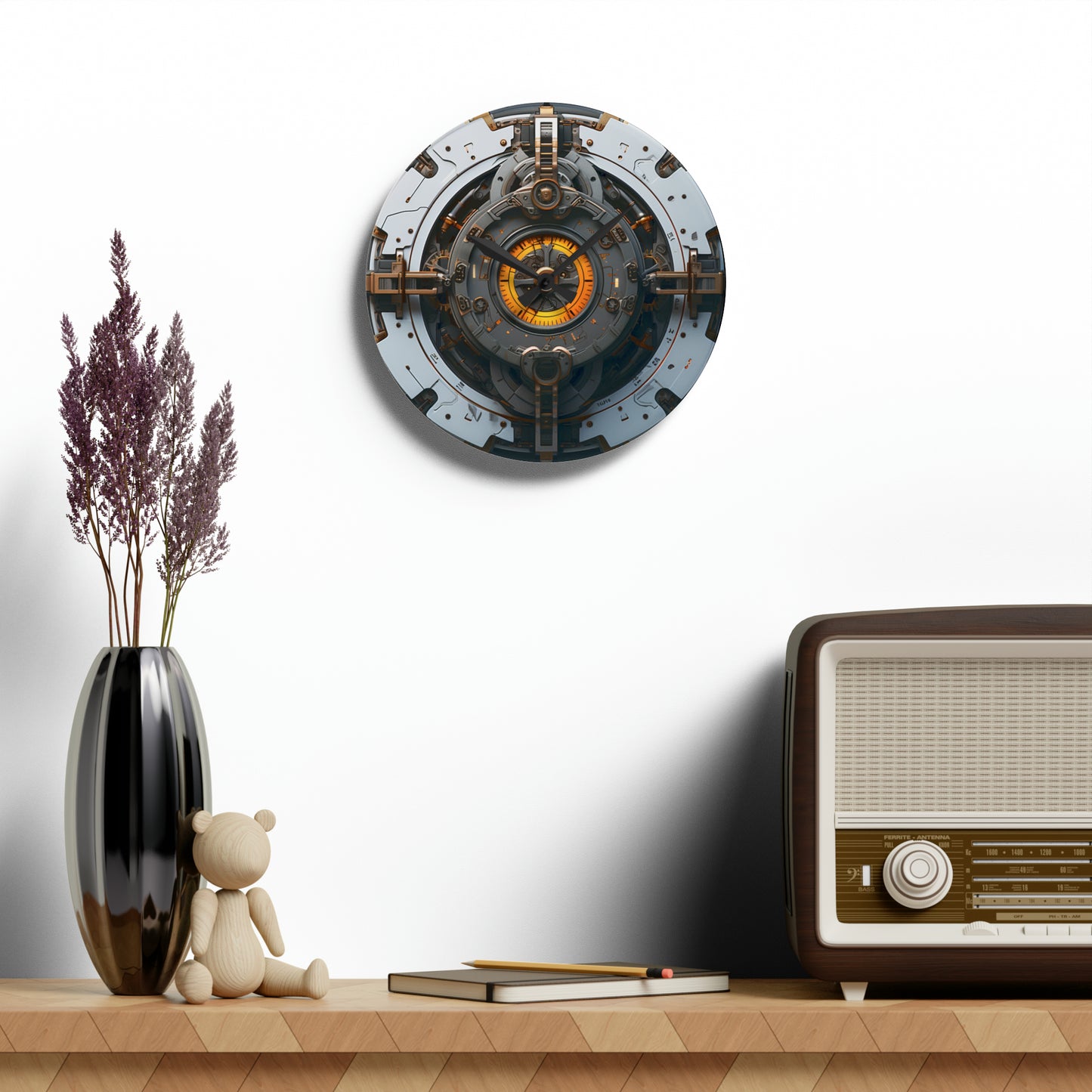 Cyberpunk Steampunk Acrylic Wall Clock