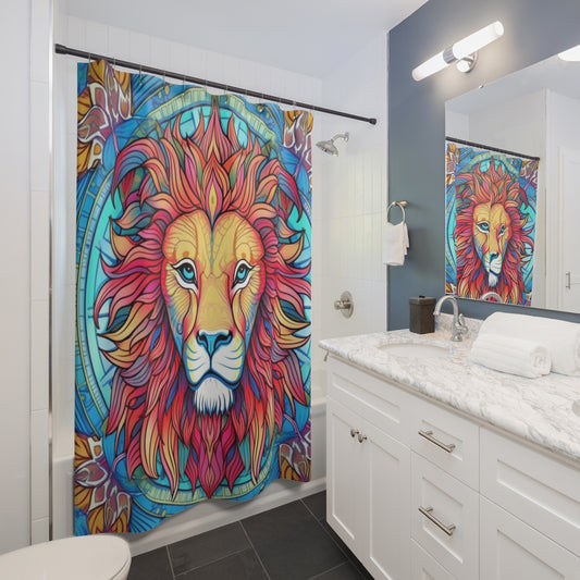 Astrological Leo - Cosmic Zodiac Constellation, Lion Symbol Art - Shower Curtains