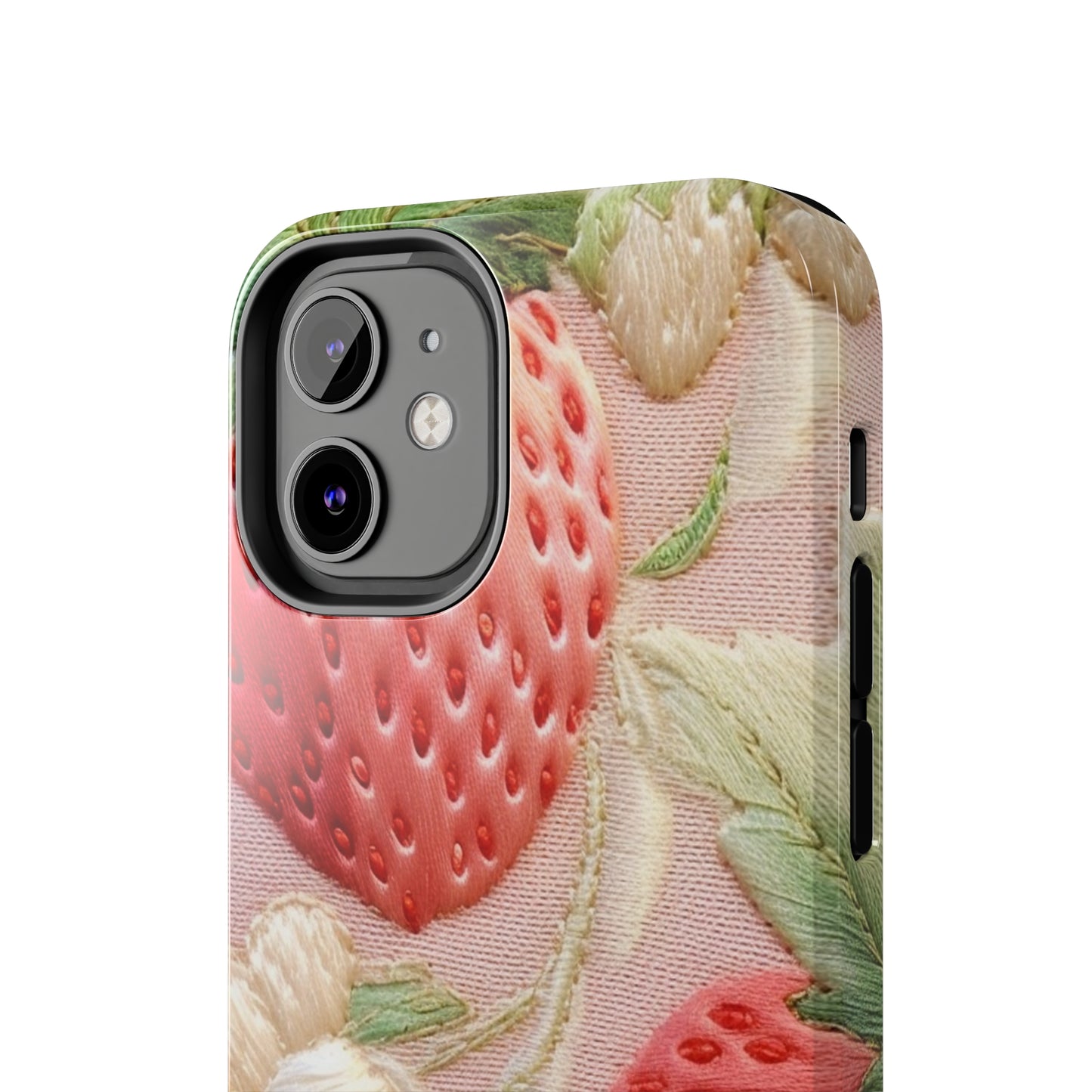 Red Berry Strawberries - Embroid Fruit - Healthy Crop Feast Food Design - Tough Phone Cases