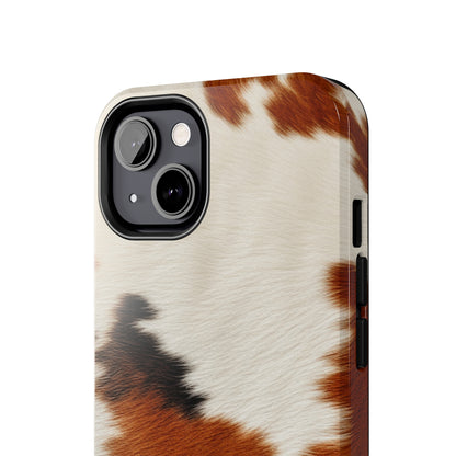 Hair Cowhide Leather Natural Design Durable Rugged Style - Tough Phone Cases