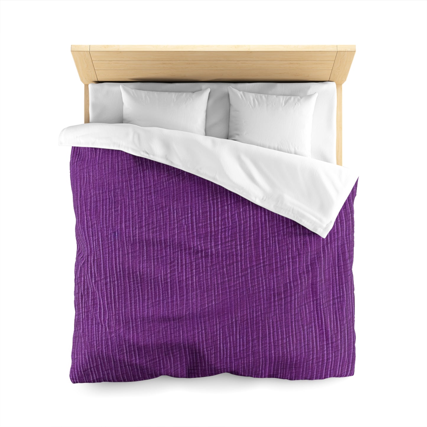 Violet/Plum/Purple: Denim-Inspired Luxurious Fabric - Microfiber Duvet Cover