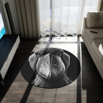 Shoebill Bird, Bird Watch Gift. Round Rug