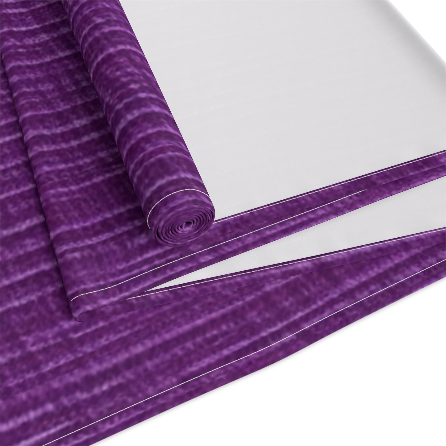 Violet/Plum/Purple: Denim-Inspired Luxurious Fabric - Table Runner (Cotton, Poly)