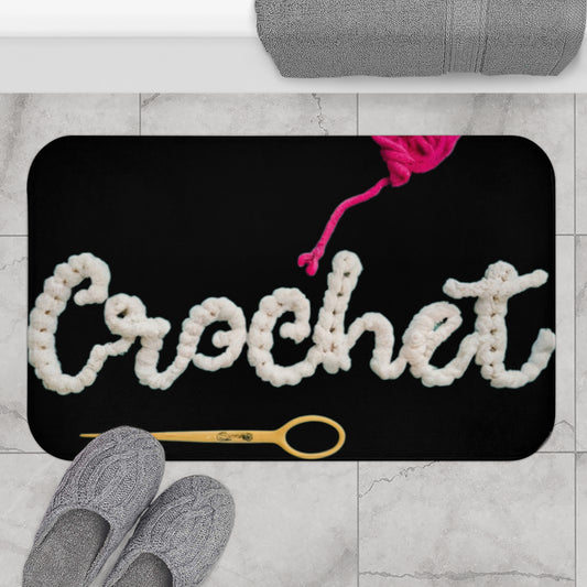 Crochet Love Gift - Heartfelt Fabric Fashion Collector Style - Bath Mat