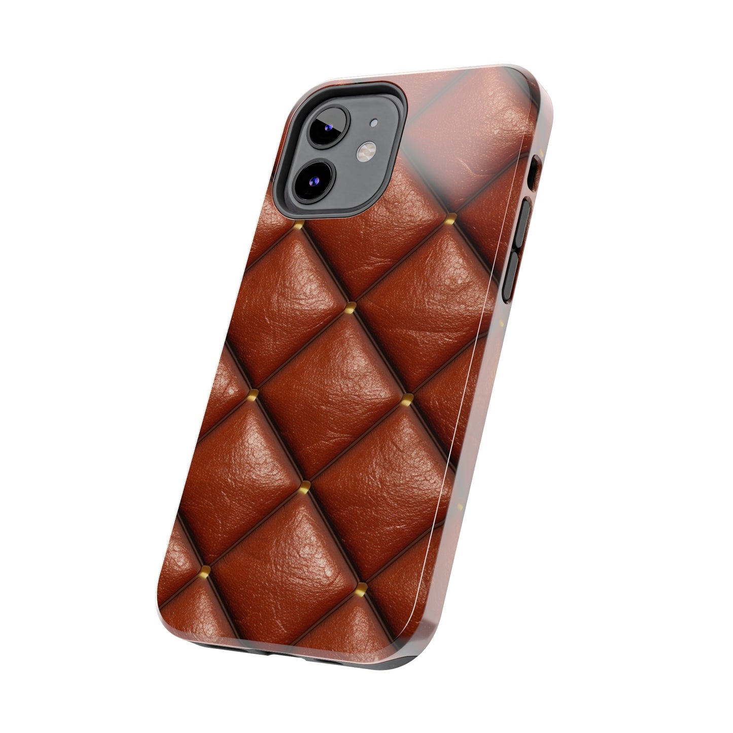 Brown Leather Cognac Pattern Rugged Durable Design Style - Tough Phone Cases