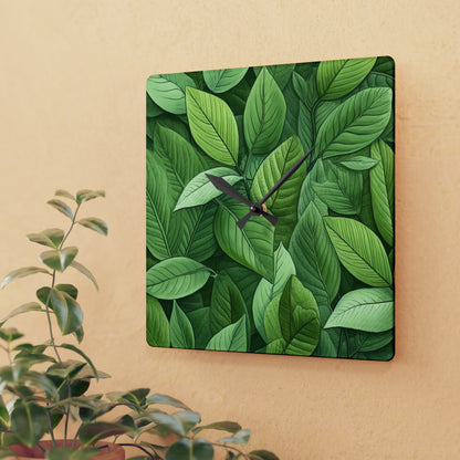 Green Plant - Acrylic Wall Clock