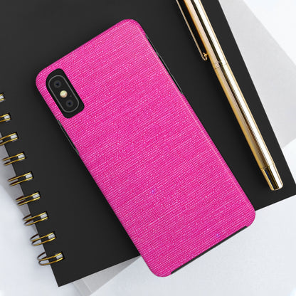 Hot Neon Pink Doll Like: Denim-Inspired, Bold & Bright Fabric - Tough Phone Cases