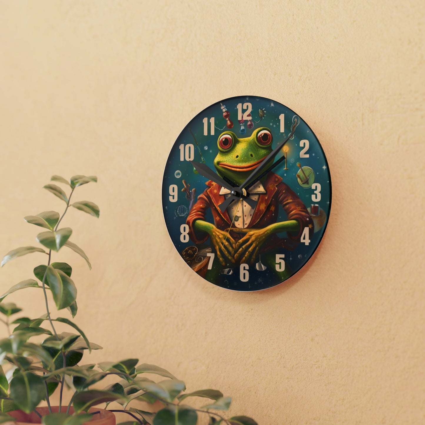 Reloj de pared acrílico Happy Frog 