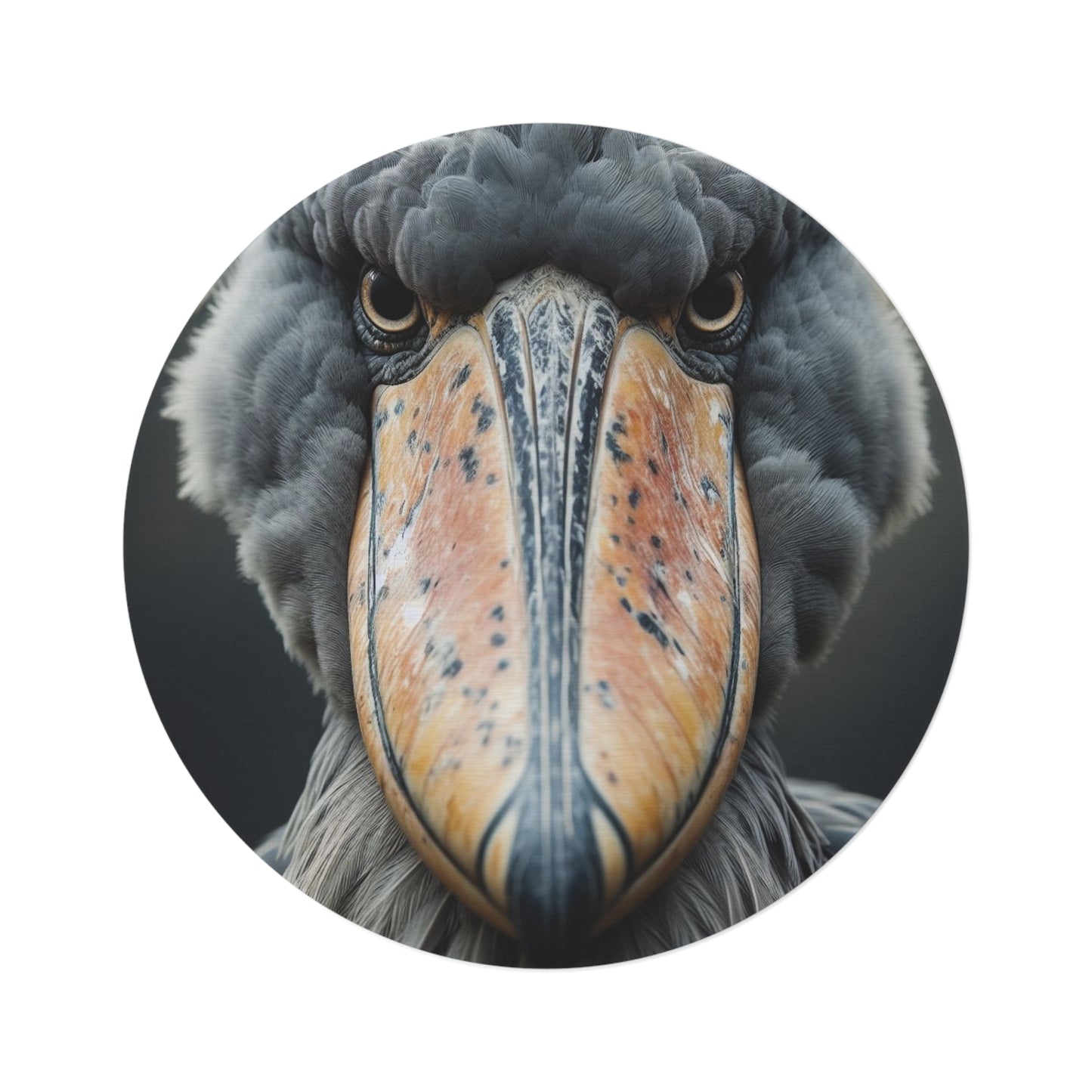 Shoebill Bird Gift, Round Rug