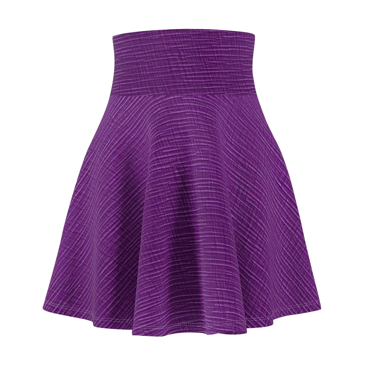 Violet/Plum/Purple: Denim-Inspired Luxurious Fabric - Women's Skater Skirt (AOP)