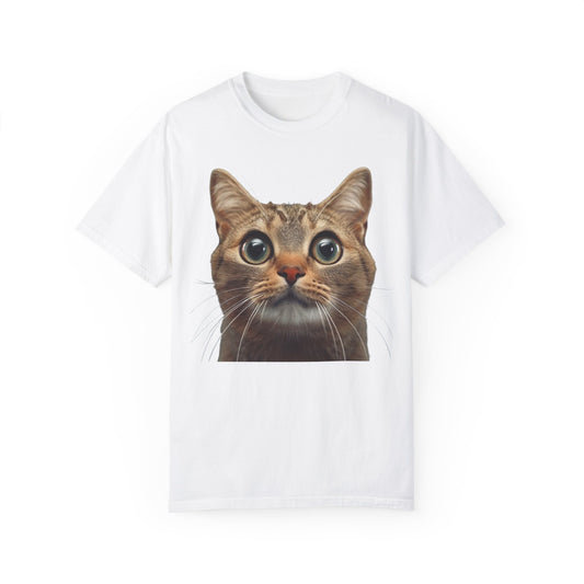Overstimulated Cat, Over Stimulated Graphic Kitten, Funny Gift, Unisex Garment-Dyed T-shirt