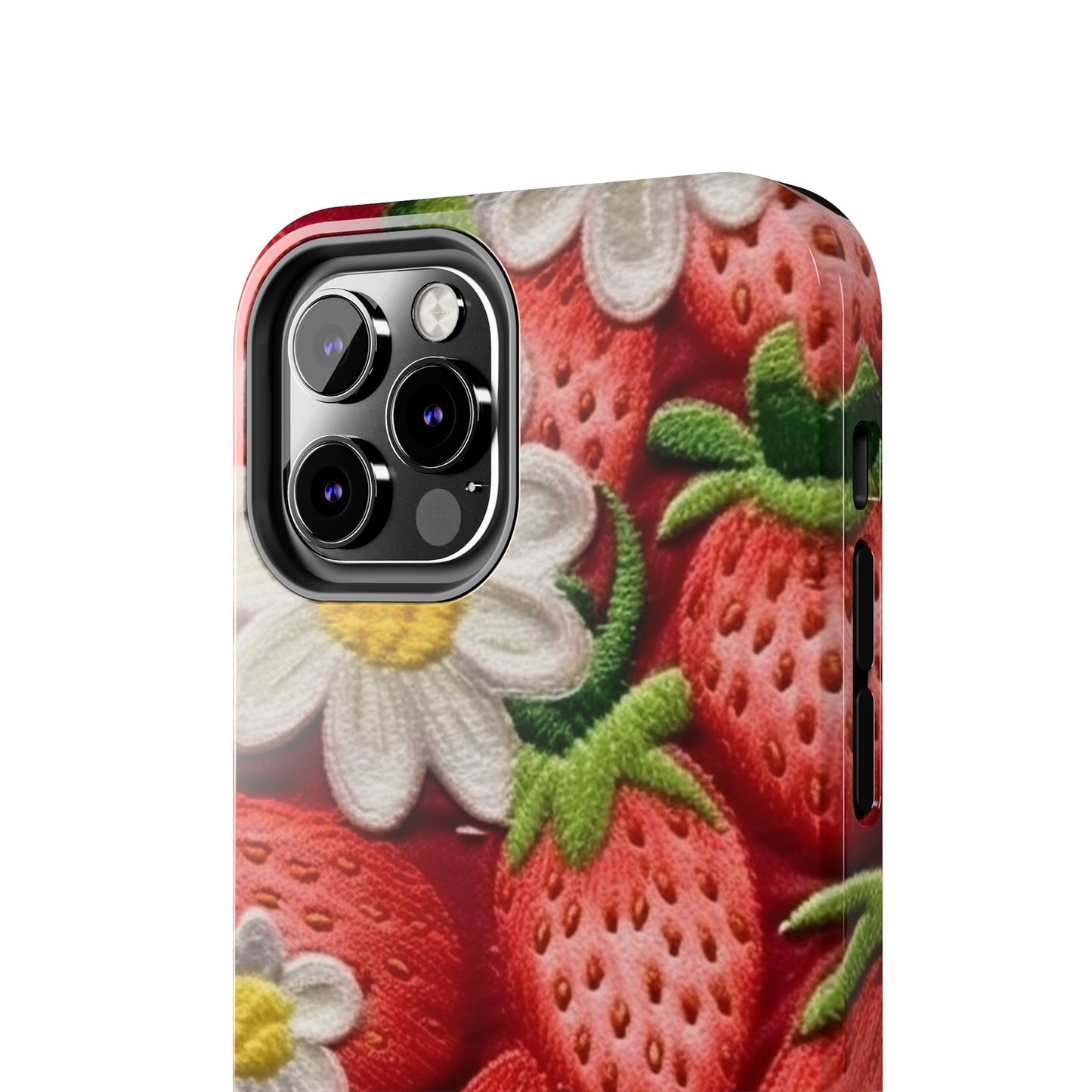 Strawberry Strawberries Embroidery Design - Fresh Pick Red Berry Sweet Fruit - Tough Phone Cases