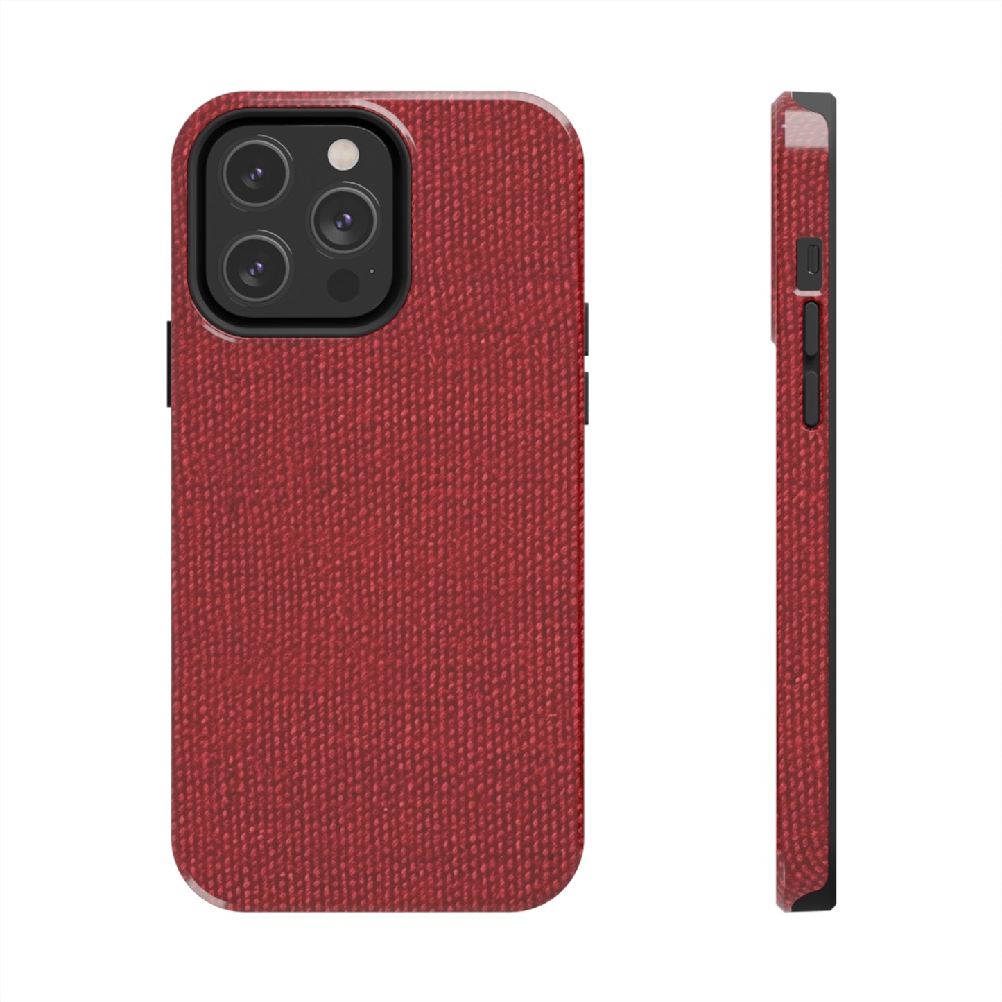 Bold Ruby Red: Denim-Inspired, Passionate Fabric Style - Tough Phone Cases