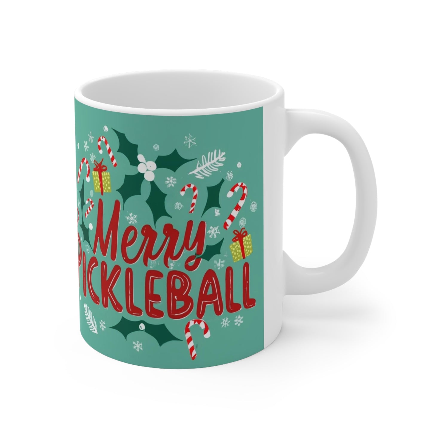 Merry Pickleball Holiday Christmas - Ceramic Mug 11oz