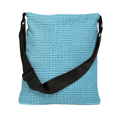 Bright Aqua Teal: Denim-Inspired Refreshing Blue Summer Fabric - Adjustable Tote Bag (AOP)